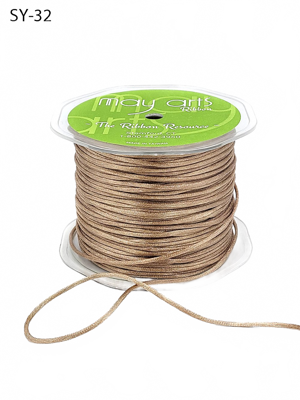 1/8 Inch Antique Gold Satin String Cord Ribbon