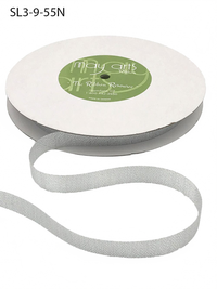 5/8 Inch Woven Metallic Silver Ribbon