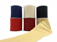 4 Inch Wired Faux Duck Cloth Raised Thread Ribbon
