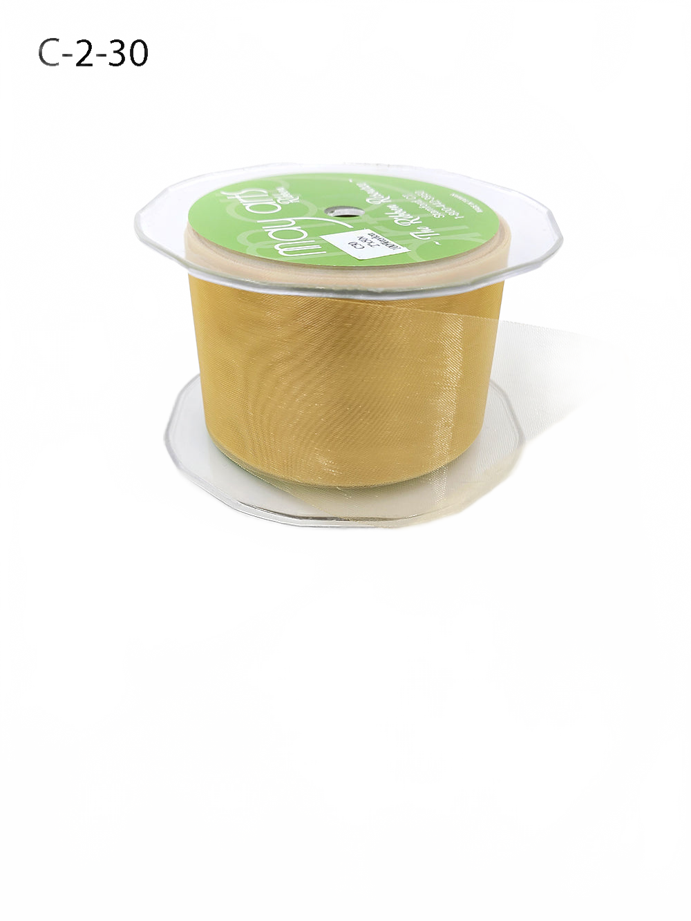 2 Inch Soft Shimmer Gold Organza Ribbon