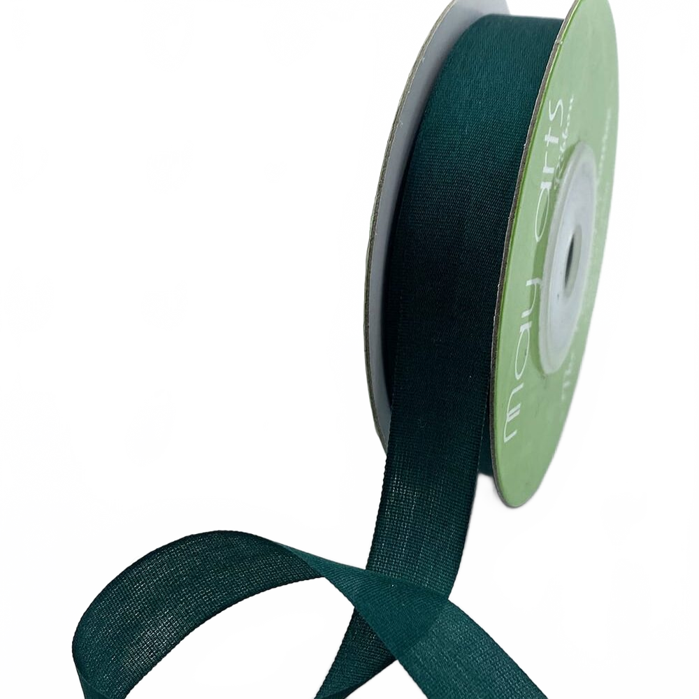 1/2 Inch 100% Hand-Dyed Rainforest Silk Ribbon With Woven Edge