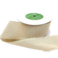 2.5 Inch Vintage Inspired Print Plain Cotton Blend Ribbon