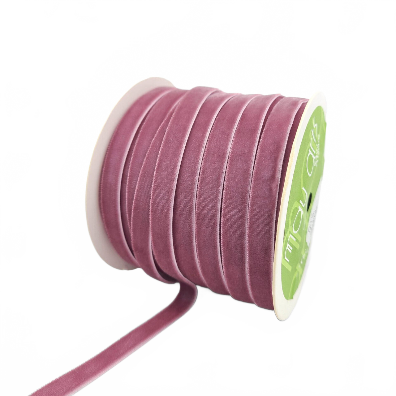 3/8 Inch Classic Wood Rose Velvet Ribbon With Woven Edge
