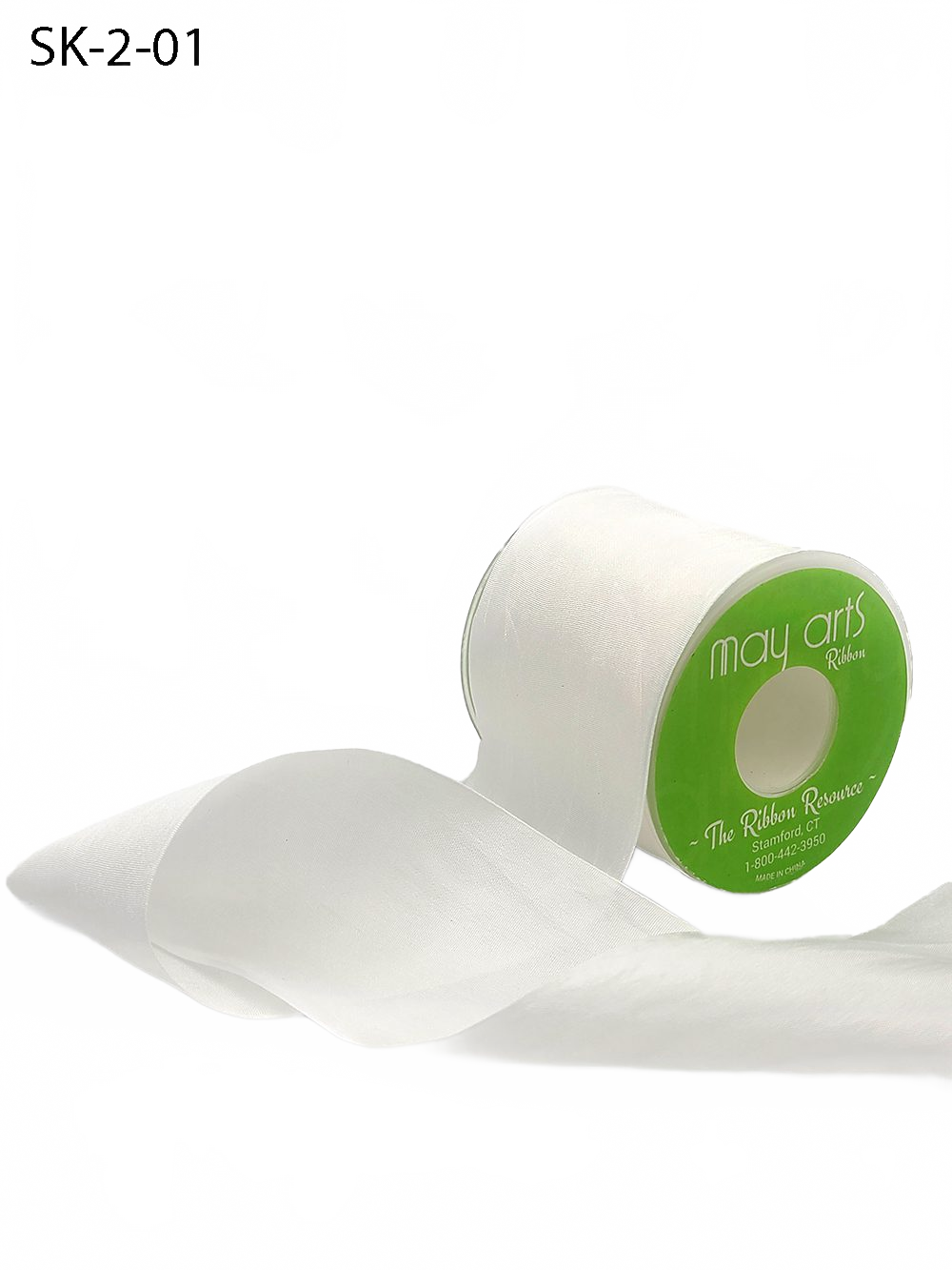 2 Inch 100% Hand-Dyed White Silk Ribbon With Woven Edge