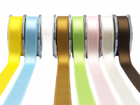 1 Inch Satin Ribbon With Woven Grosgrain Edge