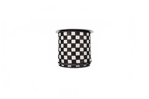 Ribbon Little Checks 4X10 Blk/Wht
