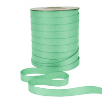 ~3/8 Inch Light-Weight Flat Mint Grosgrain Ribbon With Woven Edge