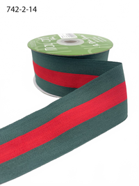 2 Inch Modern Stripe Grosgrain Woven Edge Ribbon