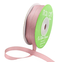 100% Hand-Dyed 1/4 Inch Woodrose Silk Ribbon With Woven Edge