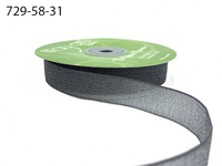 ~5/8 Inch Semi-Sheer Shimmer Woven Grey Ribbon