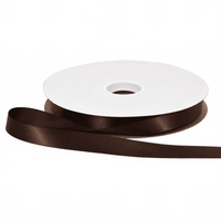 5/8″ Single Face Brown Satin Ribbon