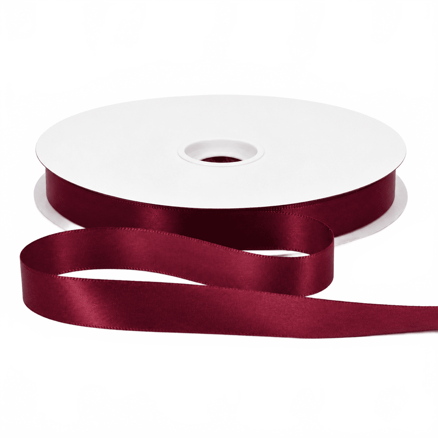 5/8″ Single Face Burgundy Satin Ribbon