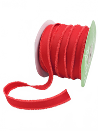 ~ 5/8″ Fuzzy Red Grosgrain Ribbon