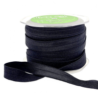 5/8 Inch Flat Fold Over Elastic Black