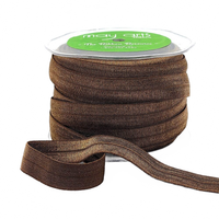 5/8 Inch Flat Fold Over Elastic Brown