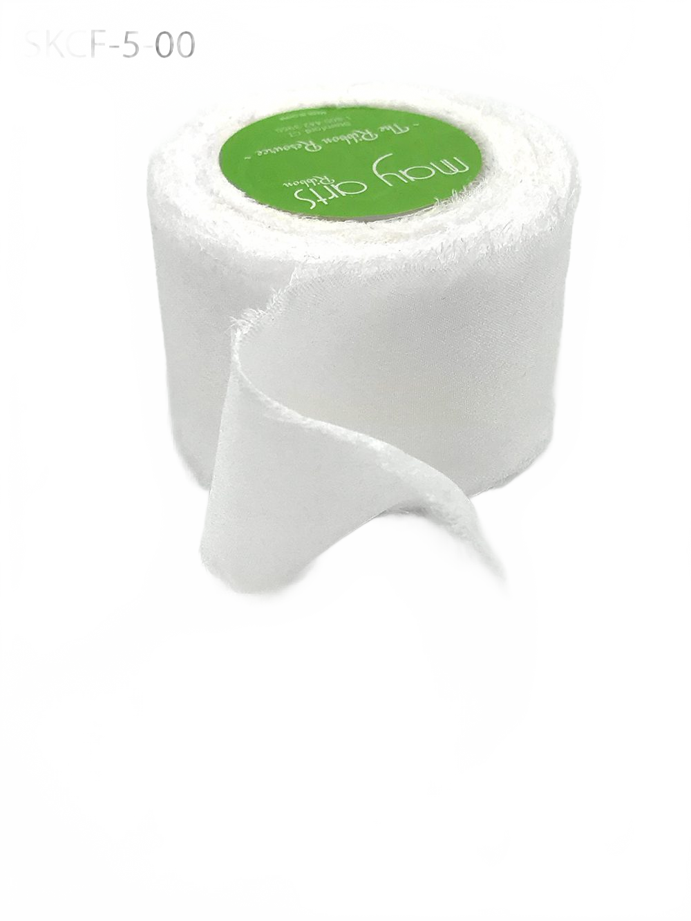 1.25 Inch 100% Silk Dyed (White) Crepe With Frayed Edge (Non-Dyed And Hand-Dyed)