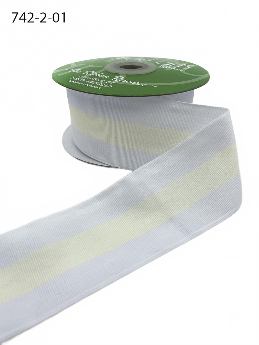 2 Inch Modern Stripe Grosgrain Woven Edge Ribbon