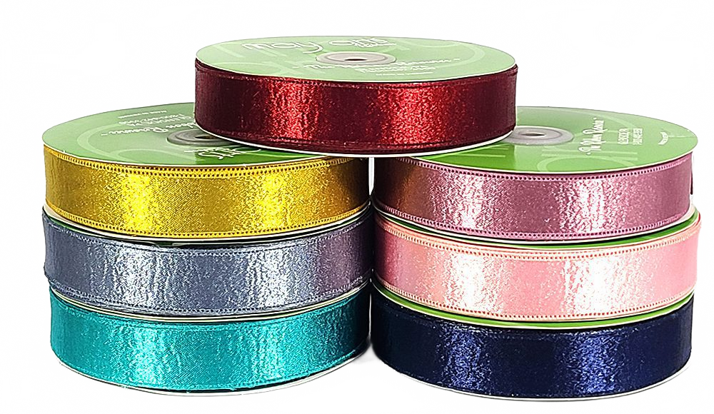 1 Inch Double Sided Sleek Ripple Tape Ribbon With Woven Edge