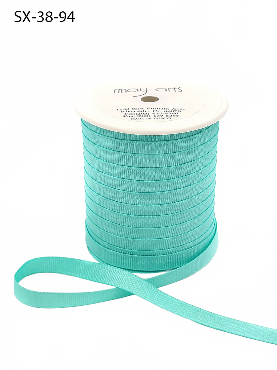 3/8 Inch Heavy-Weight (Higher Thread Count) Classic Grosgrain Ribbon With Woven Edge