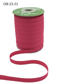 ~3/8 Inch Light-Weight Flat Fuchsia Grosgrain Ribbon With Woven Edge