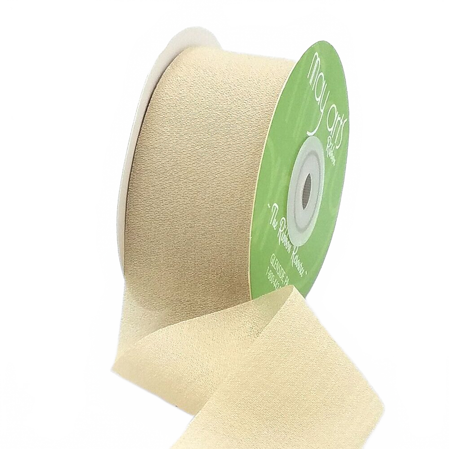 ~1.5″ Rayon Taupe Silk Ribbon