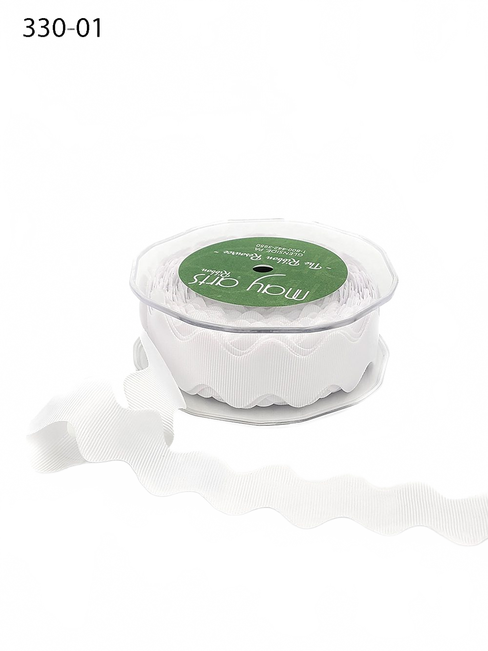 1 Inch Ric Rac White Ribbon With Cut Edge