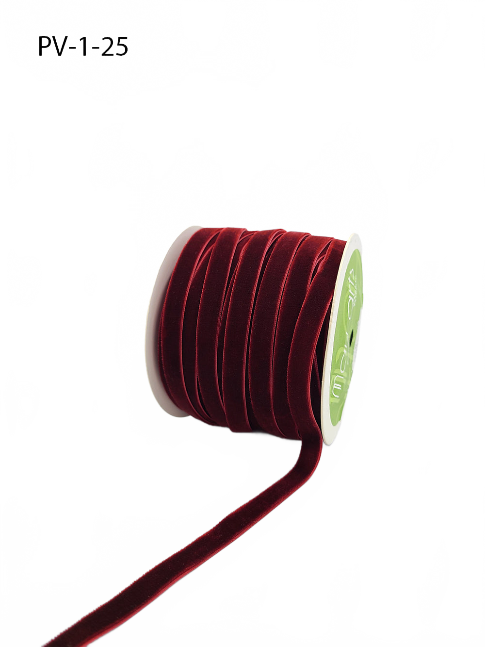 3/8 Inch Classic Burgundy Velvet Ribbon With Woven Edge