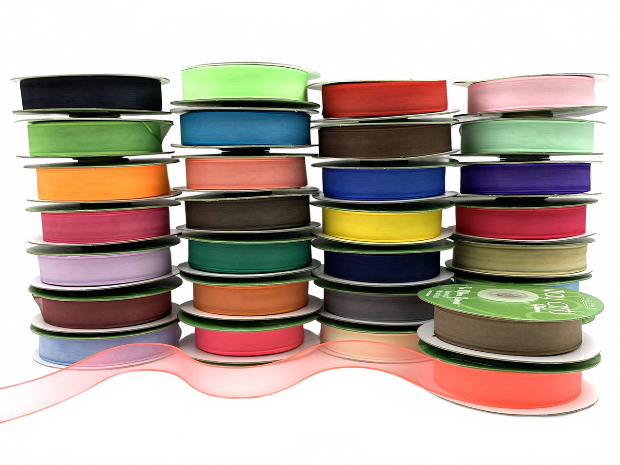 ~3/4 Inch Soft Sheer Ribbon With Thin Solid Edge