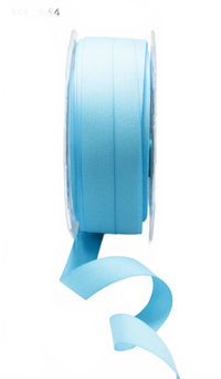 5/8 Inch Faux Lightweight Turquoise Linen Ribbon With Woven Edge