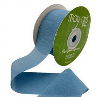 ~1.5″ Rayon Blue Grey Silk Ribbon