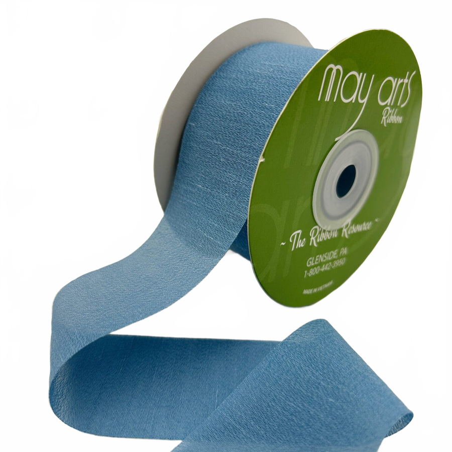~1.5″ Rayon Blue Grey Silk Ribbon