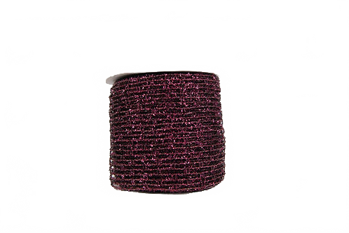 Ribbon Metallic Net 4X10 Plum