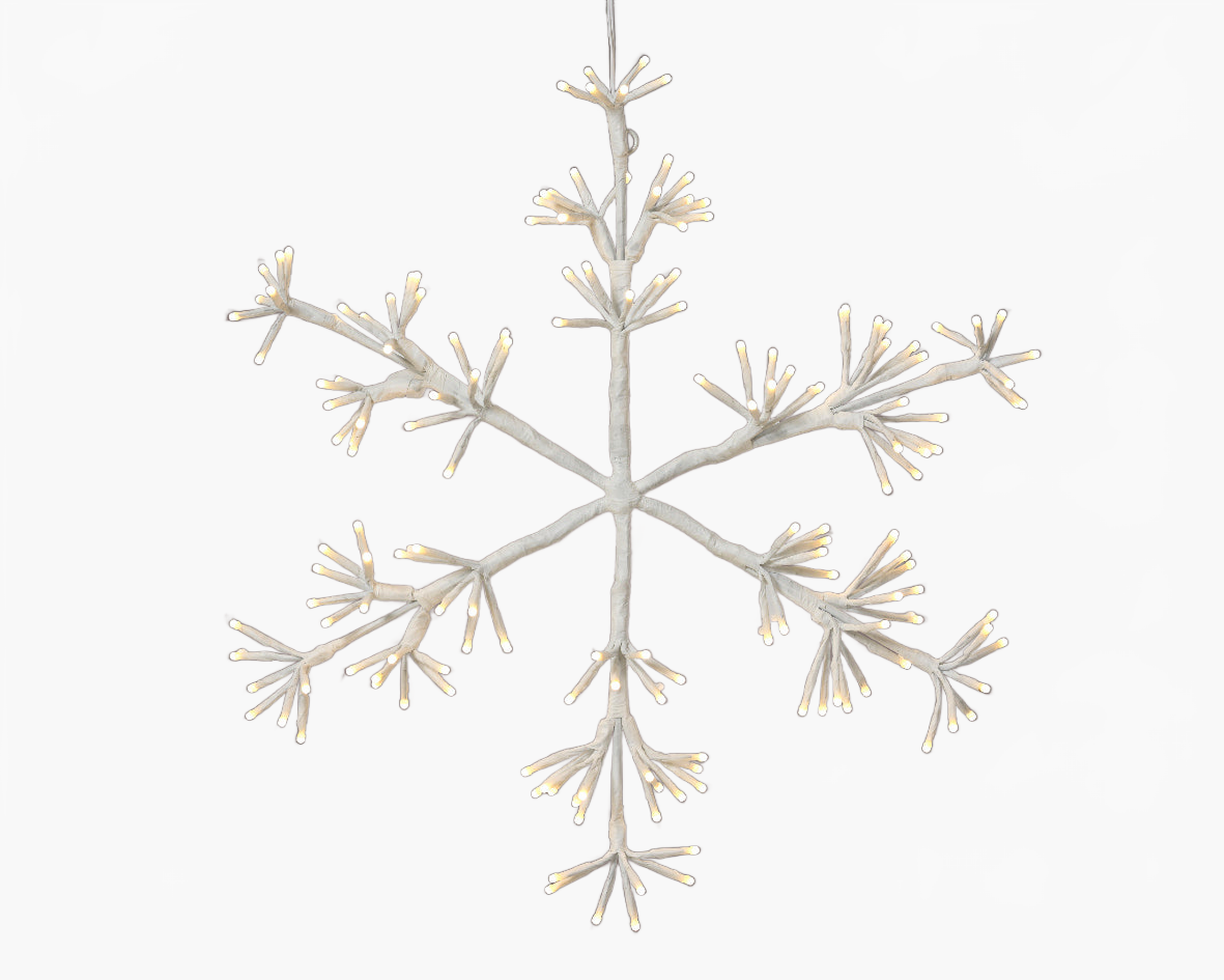 28" X 31" 294LED Warm White LED Flashing White Snowflake