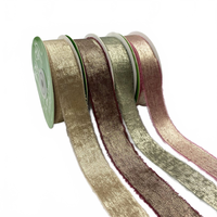 1″ Metallic Gold Ribbon With Frayed Edge