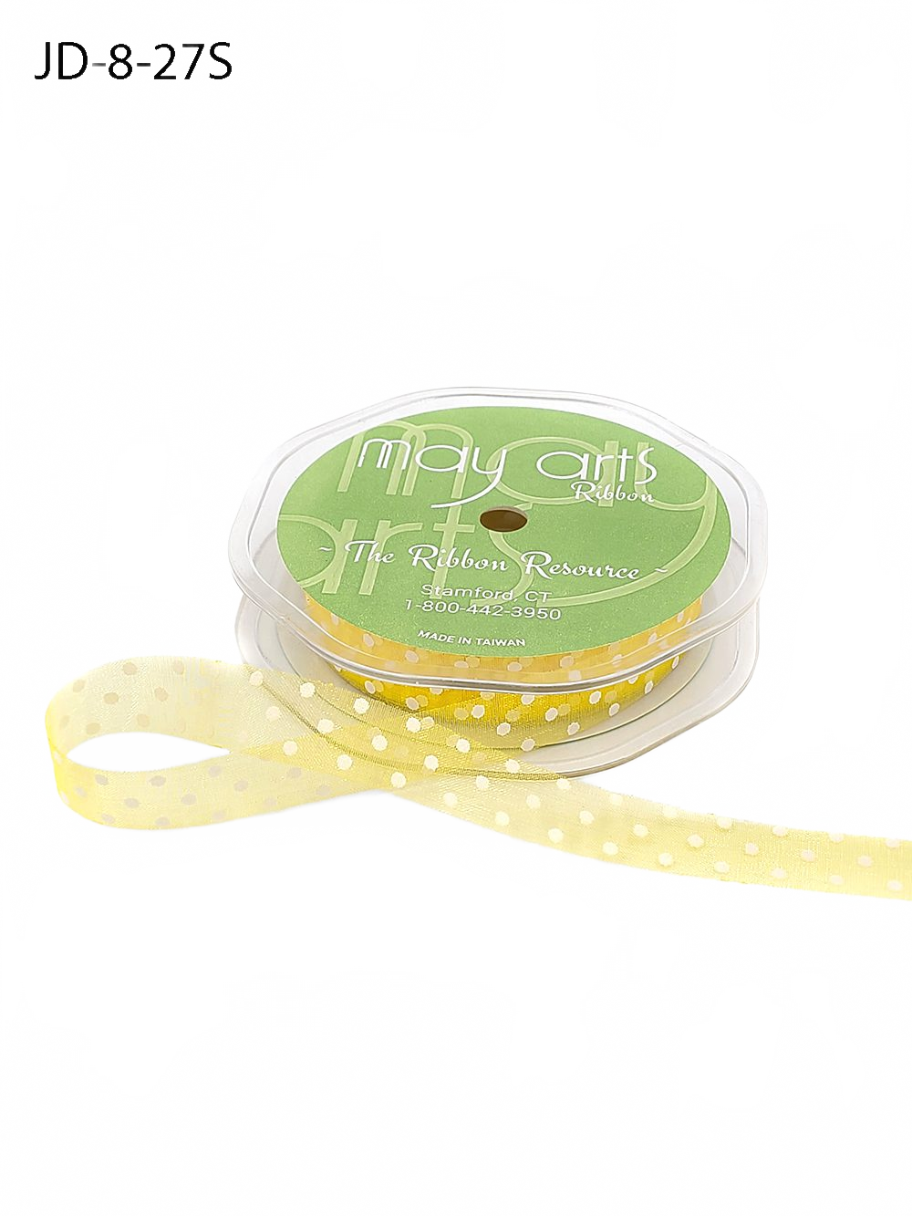 3/8 Inch & 5/8 Inch Sheer Dots Ribbon