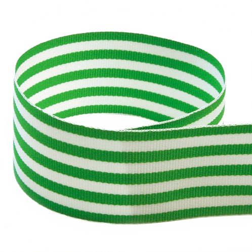 Stripped Grosgrain Ribbon 1 1/2'' Emerald Monarch