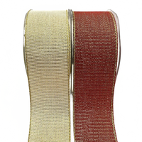 ~1.5 Inch (40Mm) Woven Metallic Shimmer Grosgrain Ribbon