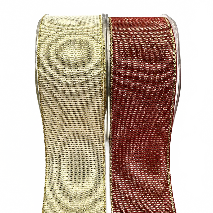 ~1.5 Inch (40Mm) Woven Metallic Shimmer Grosgrain Ribbon