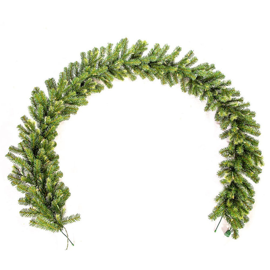 9' Pre-Lit Clear Incandescent Charleston Garland