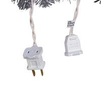 9' Pre-Lit Clear Incandescent Silver Point Pine Garland