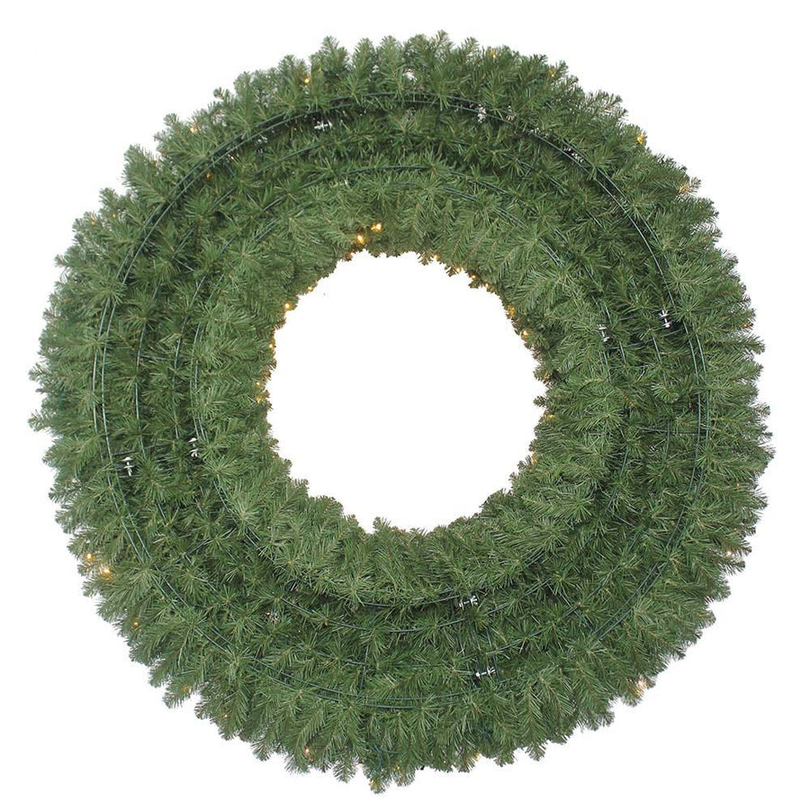 72" Pre-Lit Warm White LED Commercial Wreath