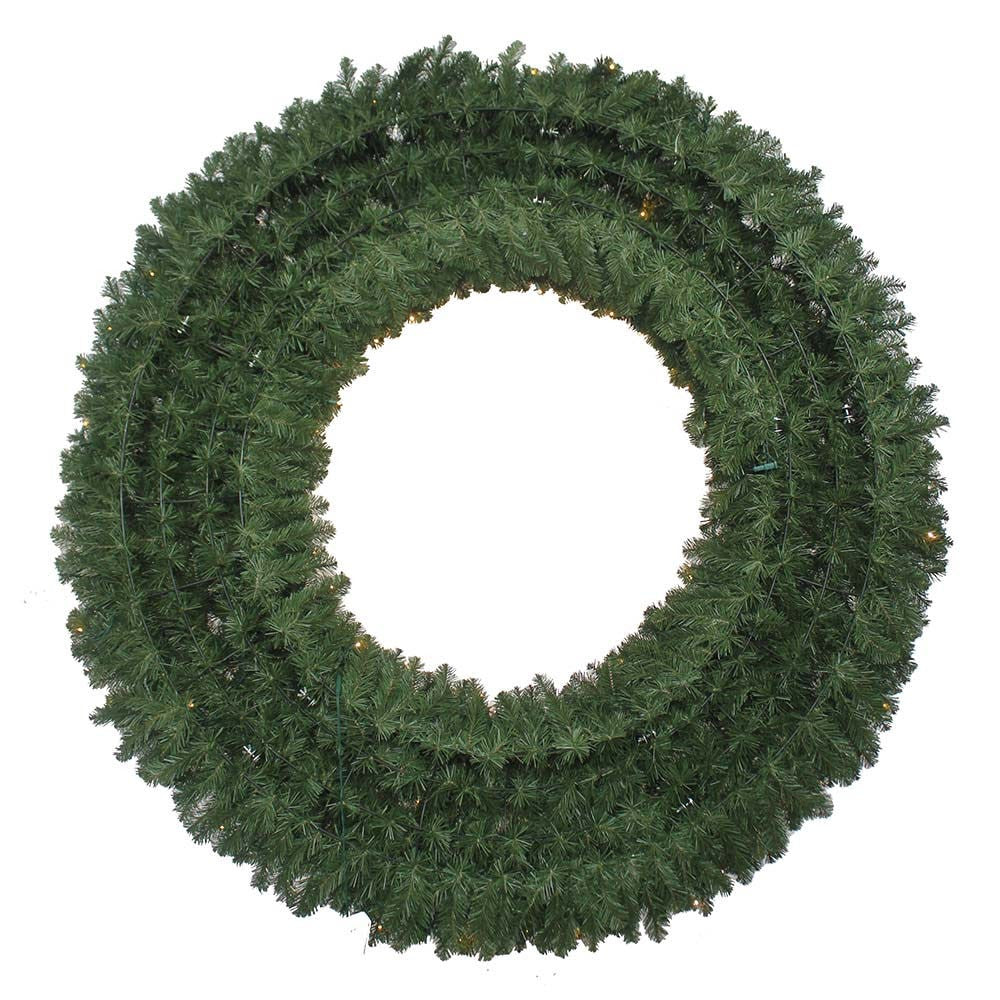 84" Pre-Lit Warm White LED Commercial Wreath