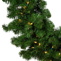9' Pre-Lit Warm White LED Vanderbilt Garland