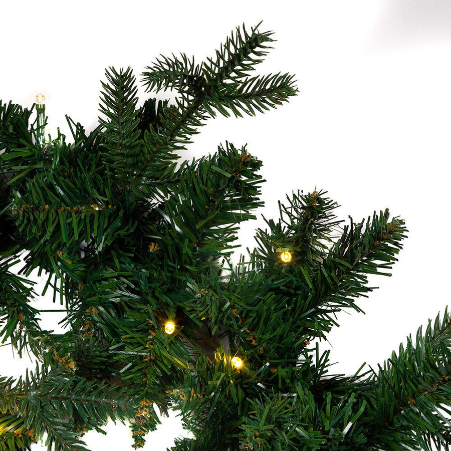9' Pre-Lit Warm White LED Jackson Pine Garland