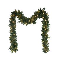 9' Pre-Lit Warm White LED Jackson Pine Garland