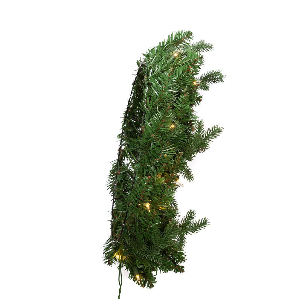 24" Pre-Lit Clear Incandescent Jackson Pine Wreath