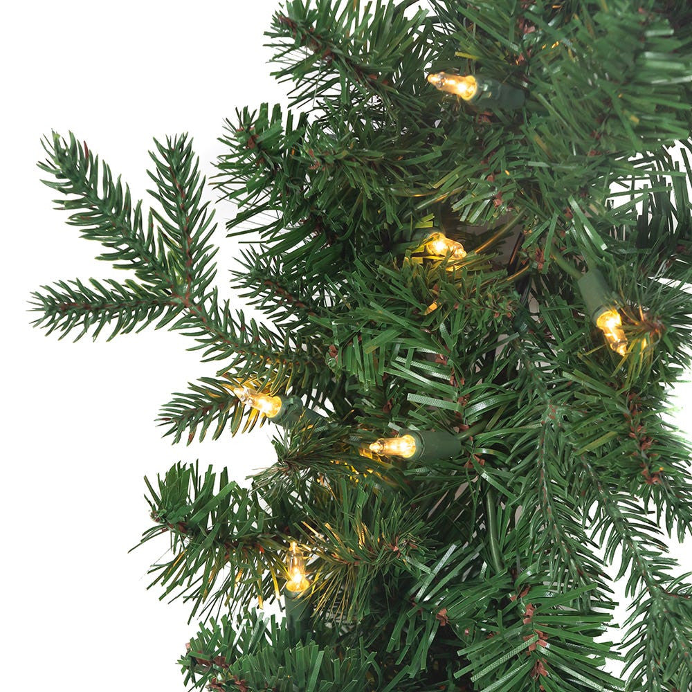 24" Pre-Lit Clear Incandescent Jackson Pine Wreath