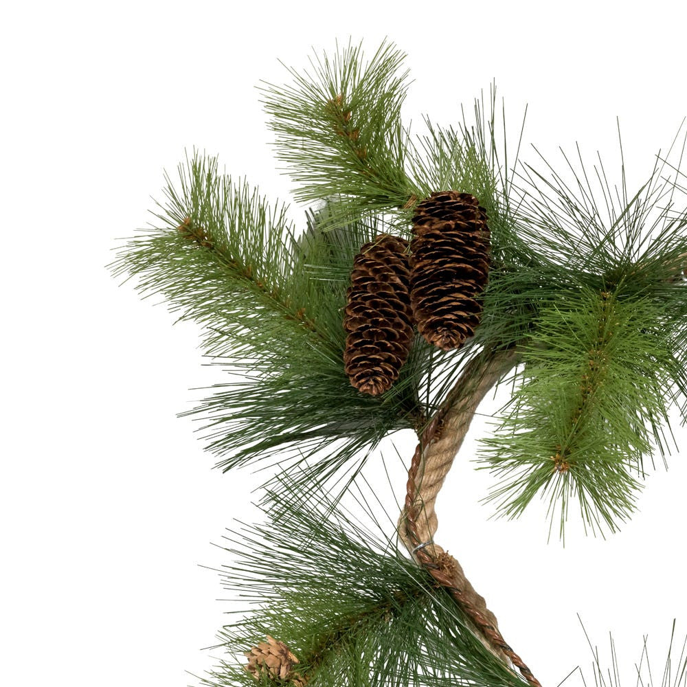 4' Un-Lit Pine Garland With Pinecones
