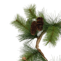 4' Un-Lit Pine Garland With Pinecones