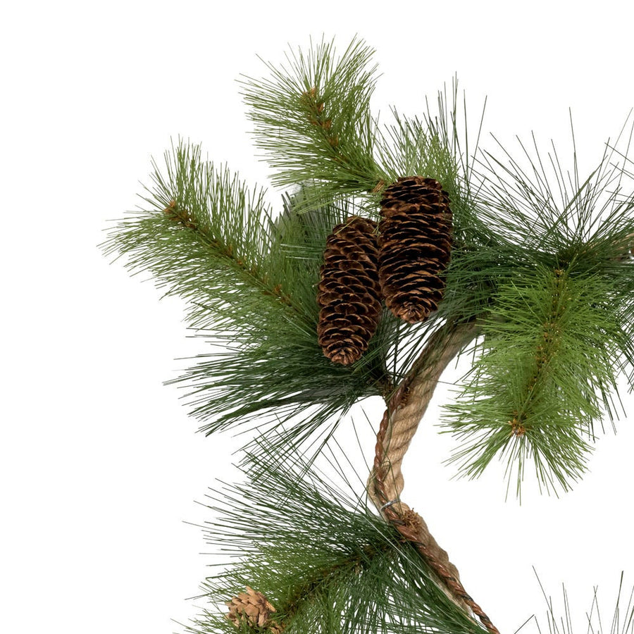 4' Un-Lit Pine Garland With Pinecones